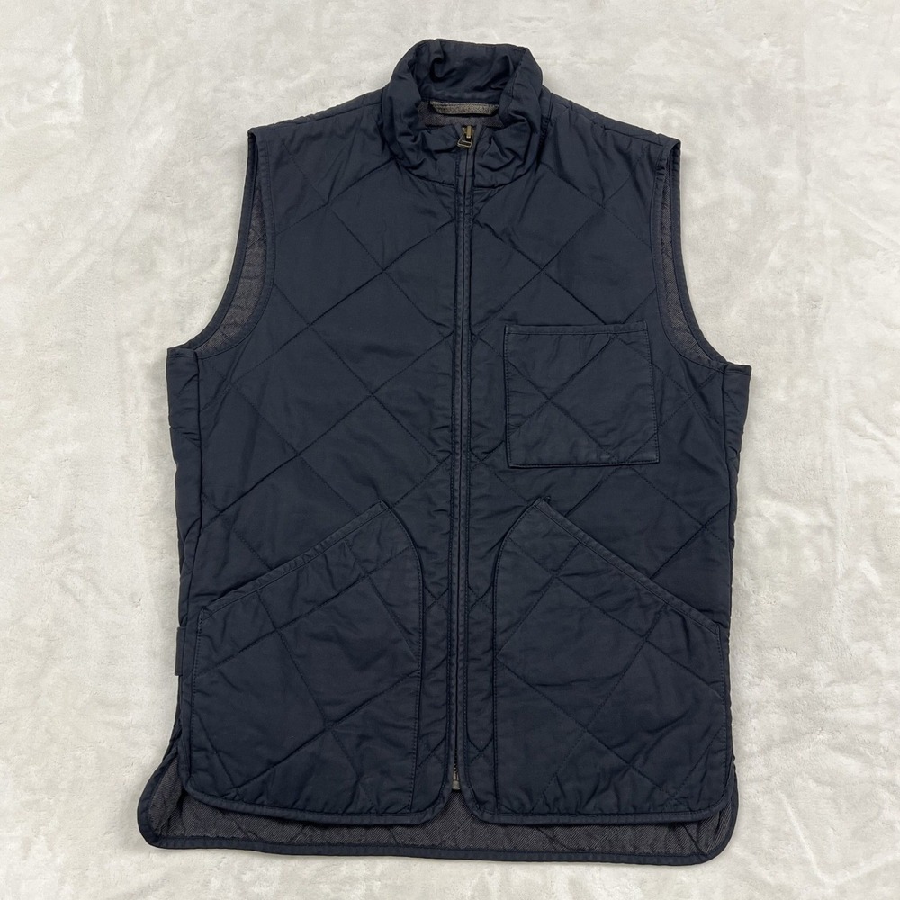 J.Crew Quilted Vest Mens XS Navy Blue Military Surplus Style 35919 NX-631